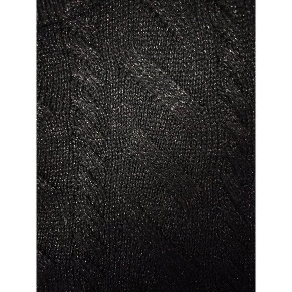 Calvin Klein Jeans Black Sleeveless Knit Top With Metallic Accents, Size S/P - Picture 5 of 8